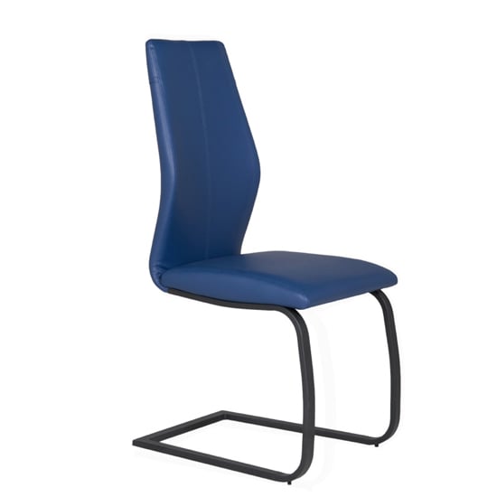 Adoncia Faux Leather Dining Chair In Blue