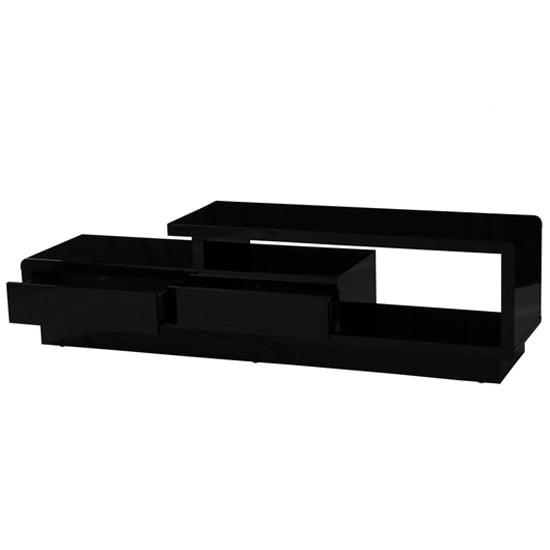 Product photograph of Adoncia High Gloss Tv Stand In Black from Furniture in Fashion