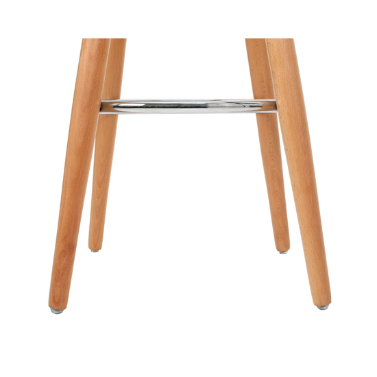 Adoni Bar Stool In Natural Beech Wooden Legs In White Frame_4