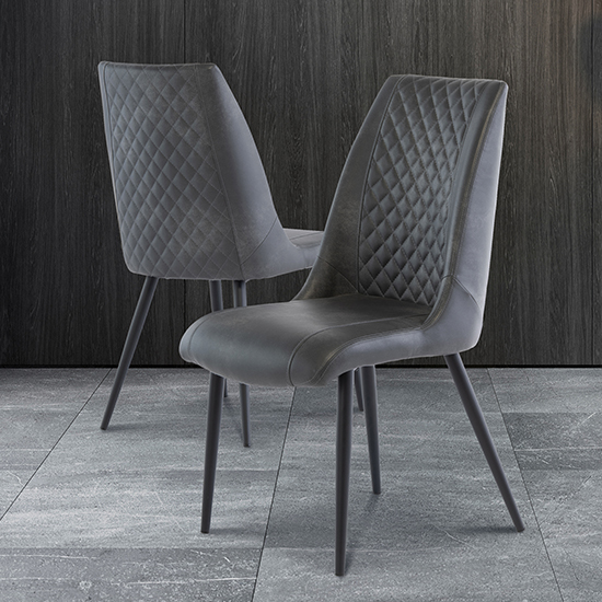 Adora Grey Faux Leather Dining Chairs In Pair_5