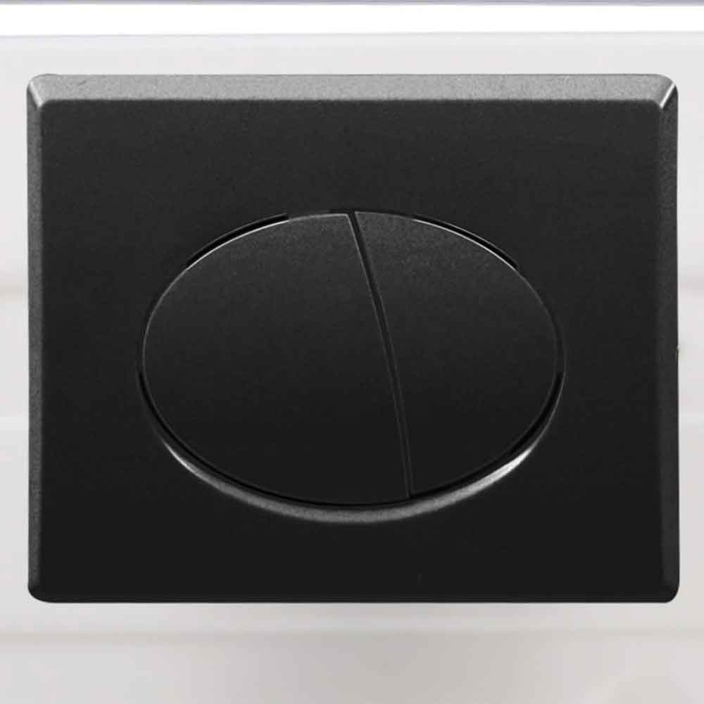 Adrian Black Wall Hung Toilet With Concealed Cistern And Frame - Soft Close Seat