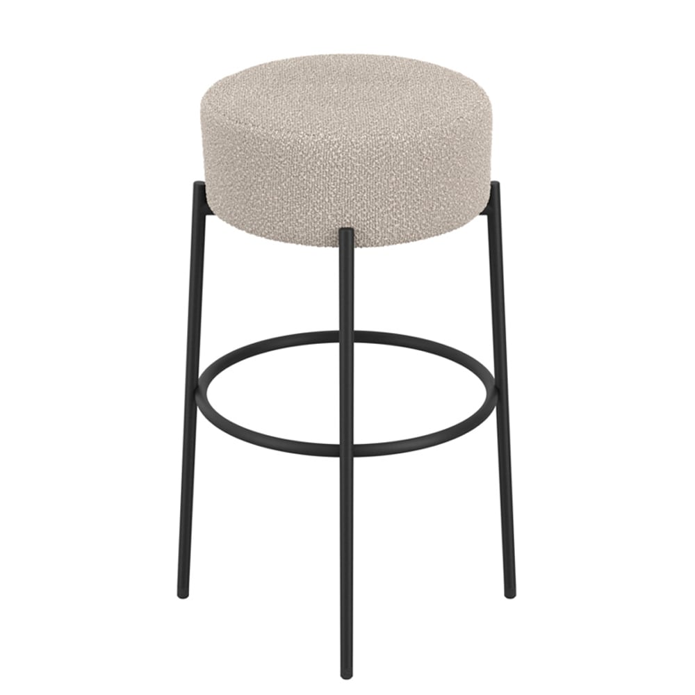 Read more about Adrian boucle fabric counter seating stool in buff