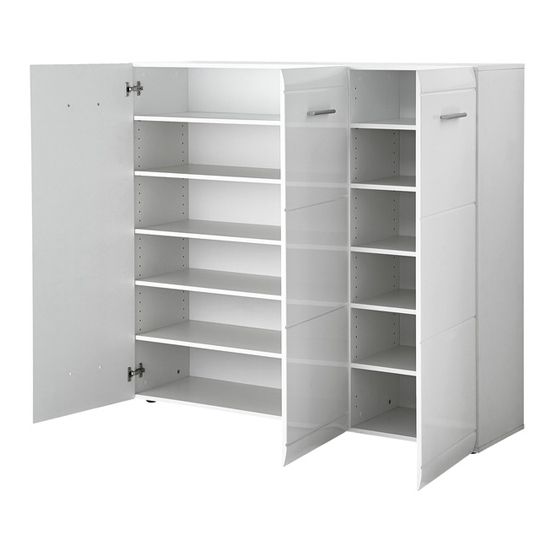 Adrian Large High Gloss Shoe Storage Cabinet In White_2