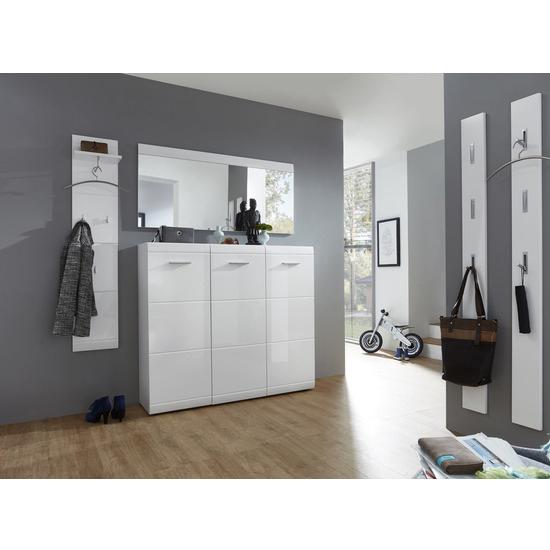Adrian Large High Gloss Shoe Storage Cabinet In White_3