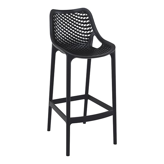 Photo of Adrian polypropylene and glass fiber bar chair in black