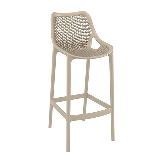 Product photograph of Adrian Polypropylene And Glass Fiber Bar Chair In Taupe from Furniture in Fashion