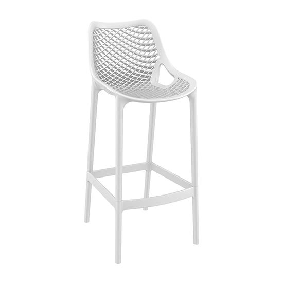 Product photograph of Adrian Polypropylene And Glass Fiber Bar Chair In White from Furniture in Fashion
