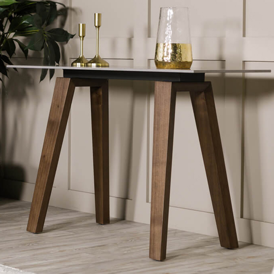 Read more about Adrian sintered stone top console table in latte