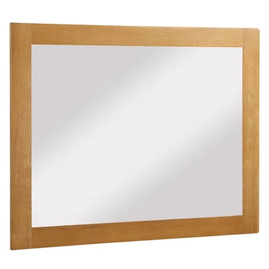 Product photograph of Adriel Bedroom Wall Mirror In Light Oak Wooden Frame from Furniture in Fashion