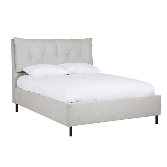 Read more about Adriel linen fabric ottoman super king size bed in silver