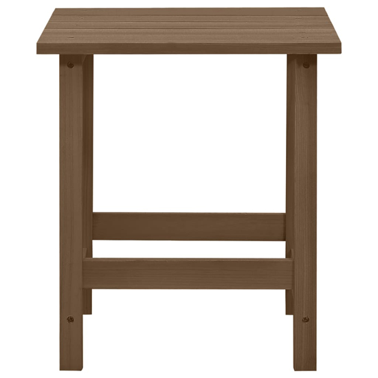 Adrius Garden Chair With Ottoman And Table In Brown