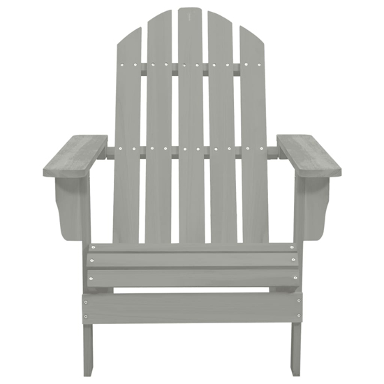 Adrius Garden Chair With Ottoman And Table In Grey