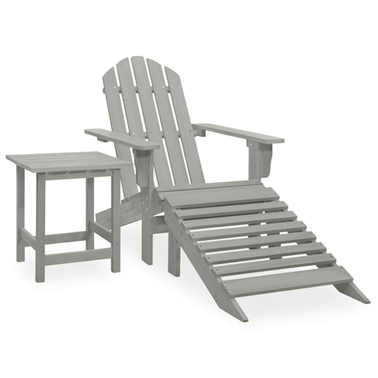 Read more about Adrius garden chair with ottoman and table in grey
