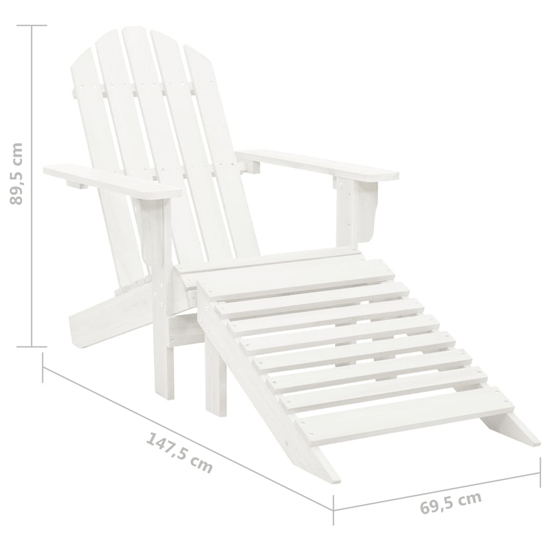 Adrius Garden Chair With Ottoman And Table In White