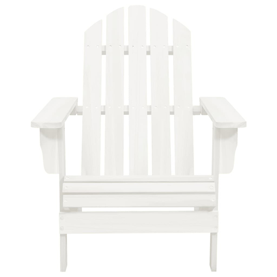 Adrius Garden Chair With Ottoman And Table In White