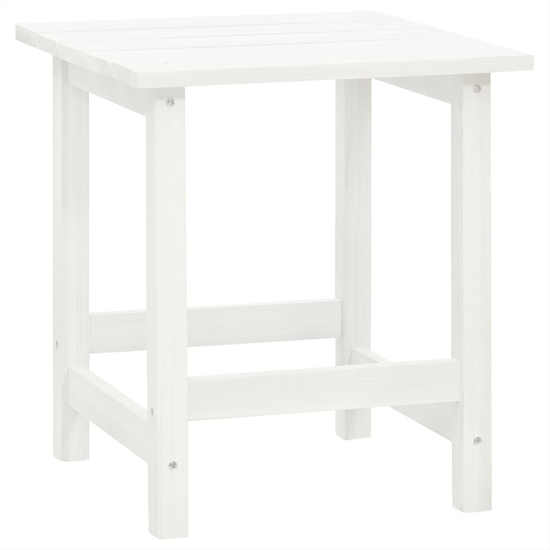 Adrius Garden Chair With Ottoman And Table In White