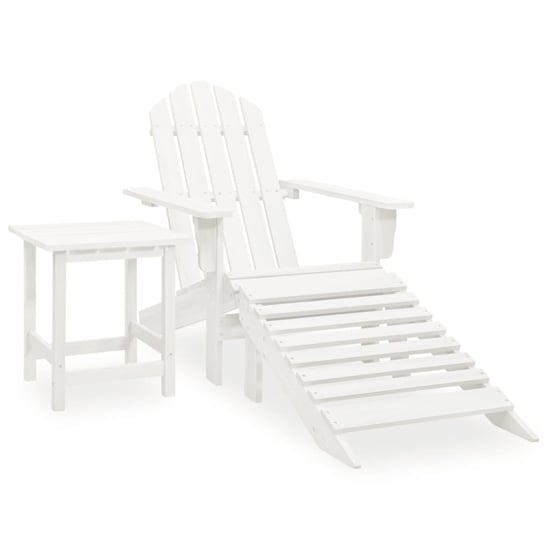 Read more about Adrius garden chair with ottoman and table in white