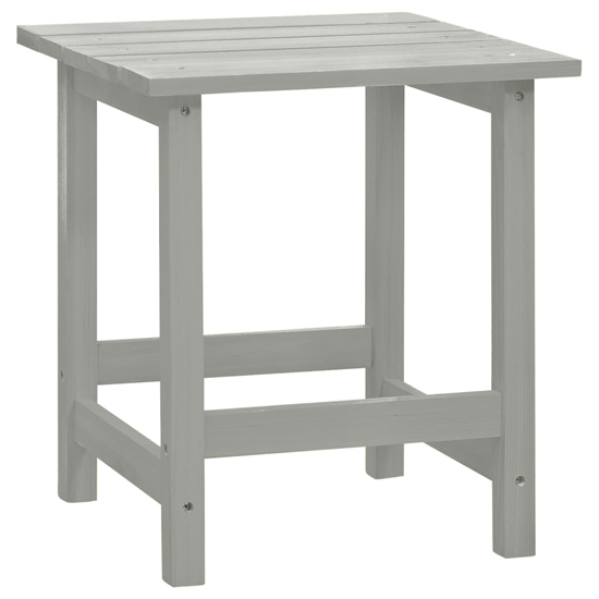 Adrius Solid Fir Wood Garden Chair With Table In Grey