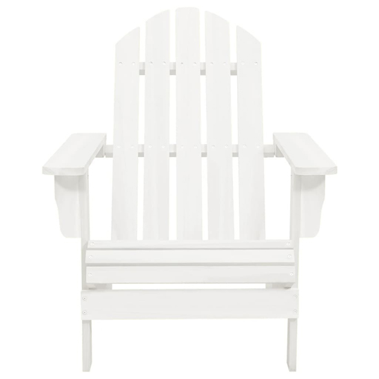 Adrius Solid Fir Wood Garden Chair With Table In White