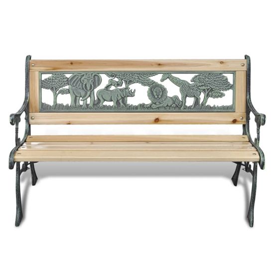 Adyta Outdoor Wooden Animals Design Seating Bench In Natural