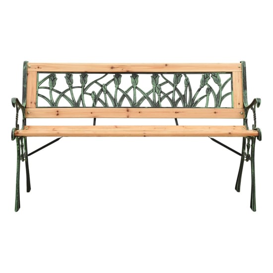 Adyta Outdoor Wooden Tulip Design Seating Bench In Natural