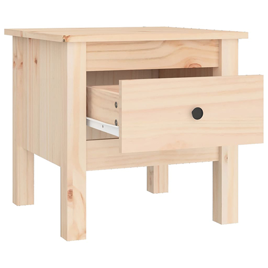 Aeneas Solid Pinewood Side Table With 1 Drawer In Natural_4