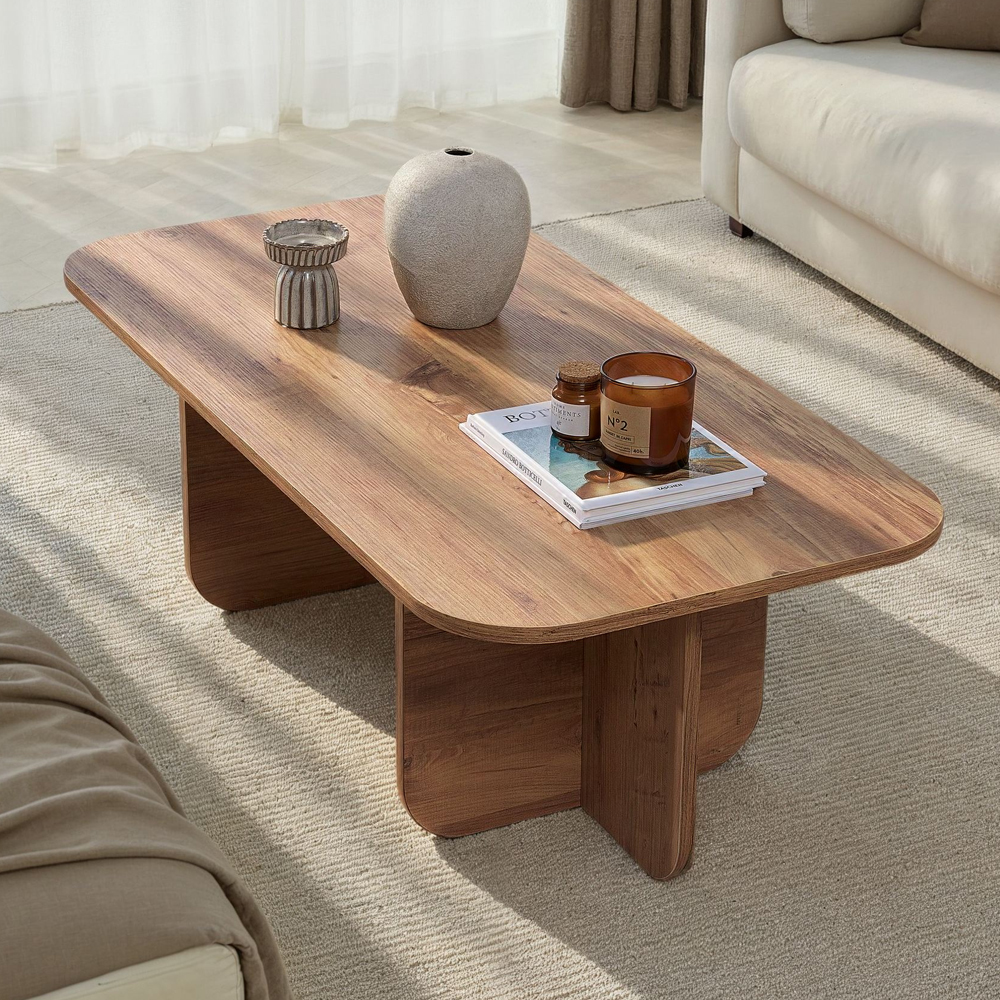 Aerin Wooden Rectangular Coffee Table in Atlantic Pine