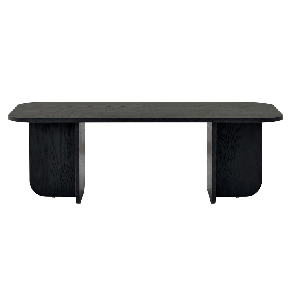 Aerin Wooden Rectangular Coffee Table in Black