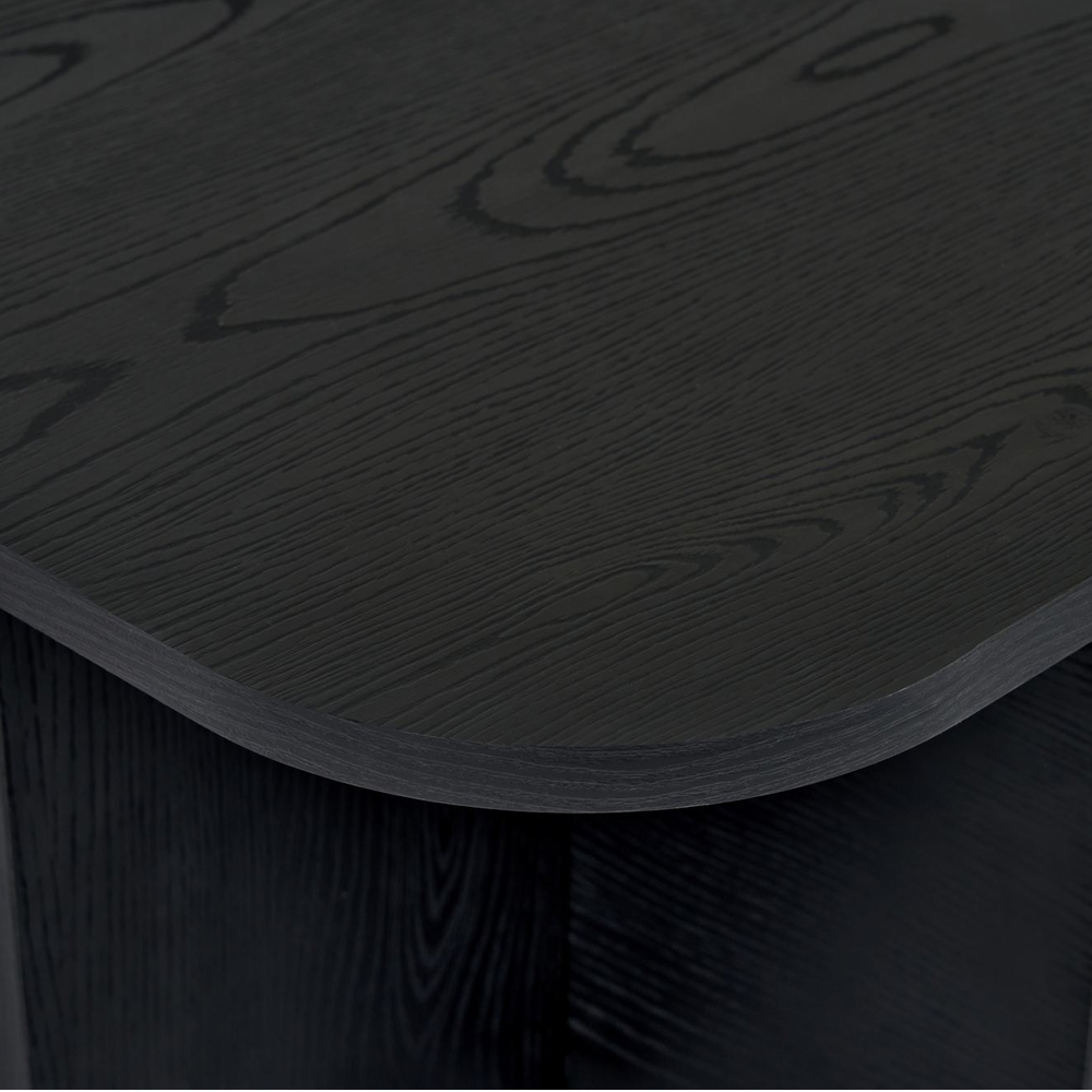 Aerin Wooden Rectangular Coffee Table in Black