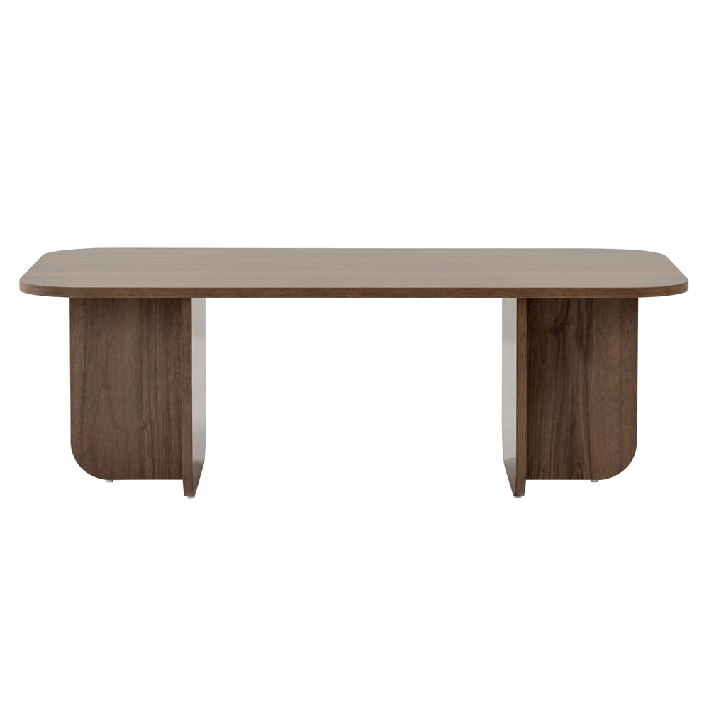 Aerin Wooden Rectangular Coffee Table in Walnut