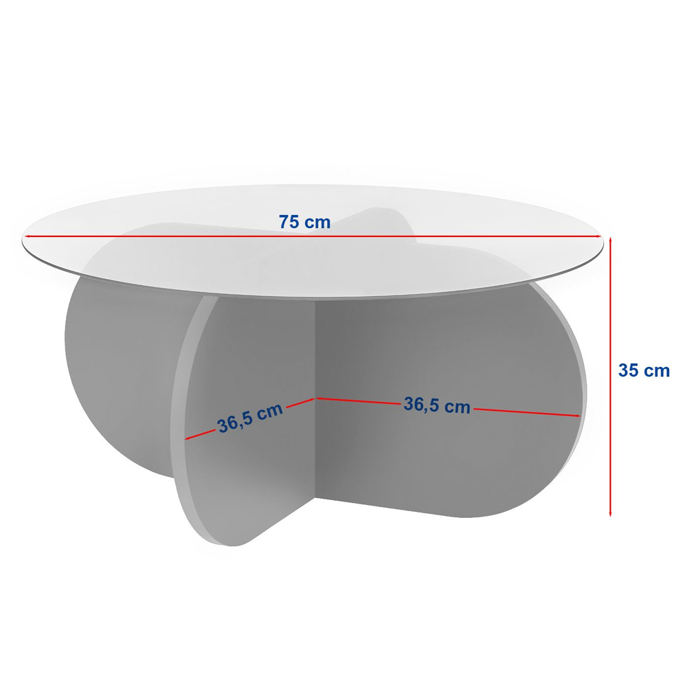 Aerio Clear Tempered Glass Coffee Table with Sapphire Oak Wooden Base