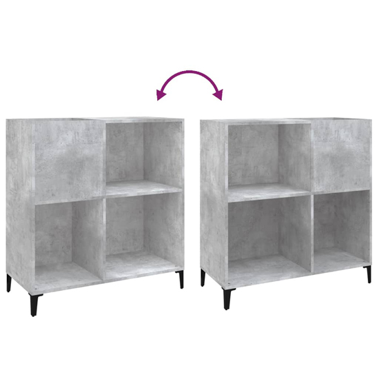 Aero Wooden Shelving Unit In Concrete Effect
