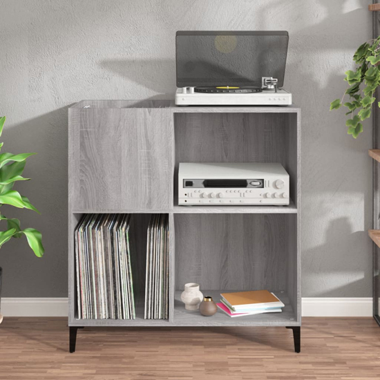 Aero Wooden Shelving Unit In Grey Sonoma Oak