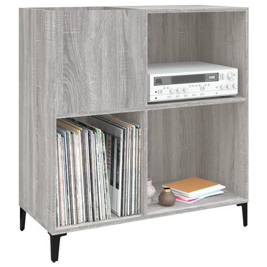 Aero Wooden Shelving Unit In Grey Sonoma Oak