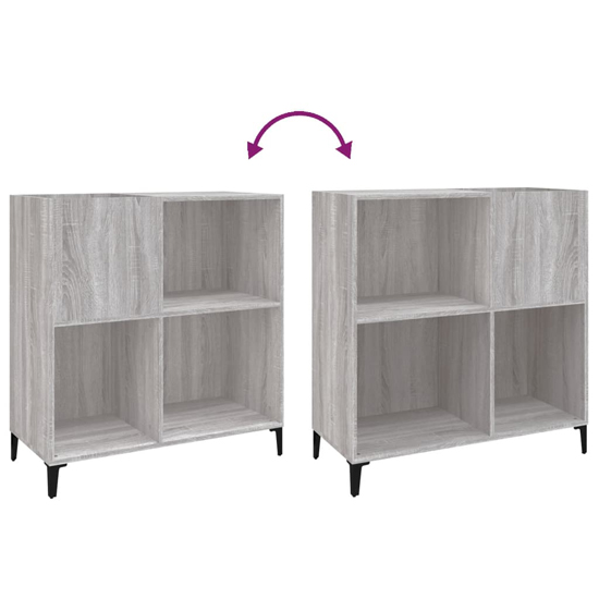 Aero Wooden Shelving Unit In Grey Sonoma Oak