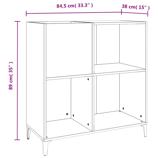 Aero Wooden Shelving Unit In Grey Sonoma Oak
