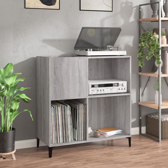 Read more about Aero wooden shelving unit in grey sonoma oak