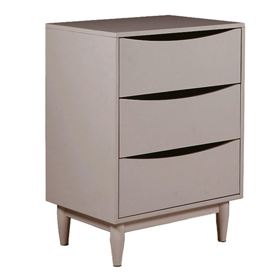 Product photograph of Afon Wooden Chest Of 3 Drawers In Grey from Furniture in Fashion