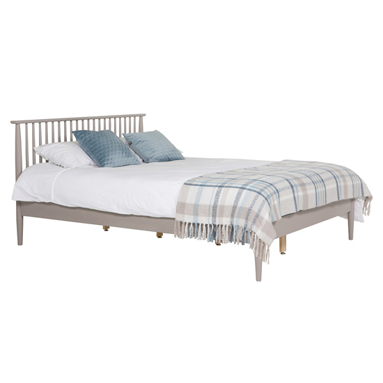 Photo of Afon wooden double bed in grey