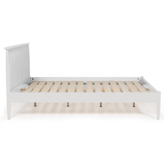 Afon Wooden King Bed In White Furniture in Fashion