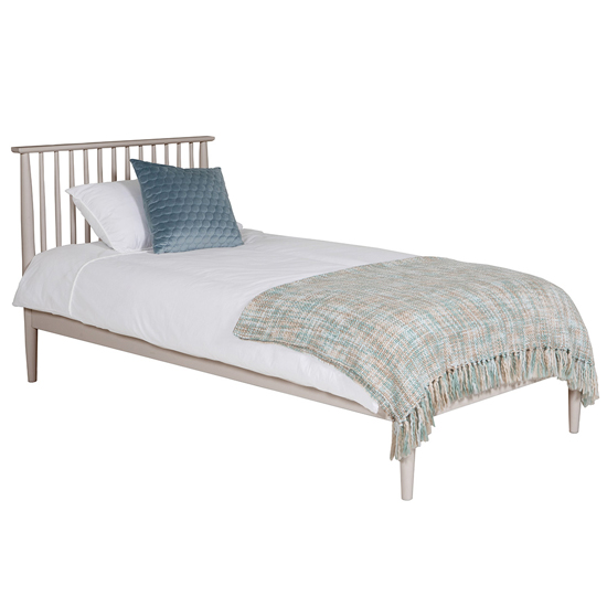 Product photograph of Afon Wooden Single Bed In Grey from Furniture in Fashion