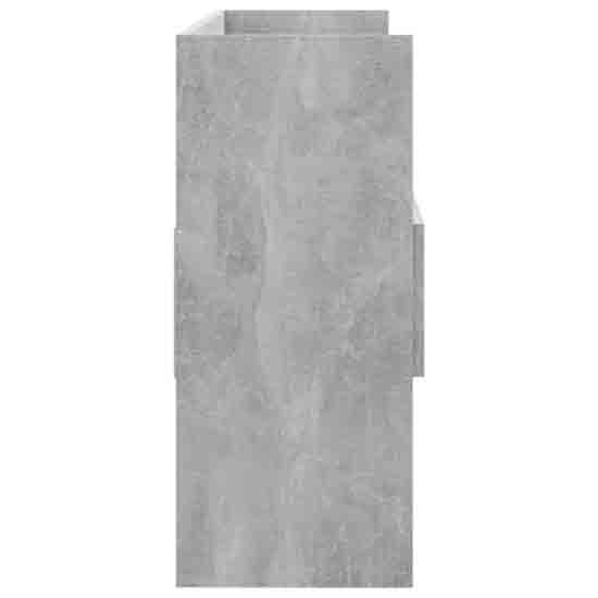 Afton Wooden Console Table With 3 Drawers In Concrete Grey