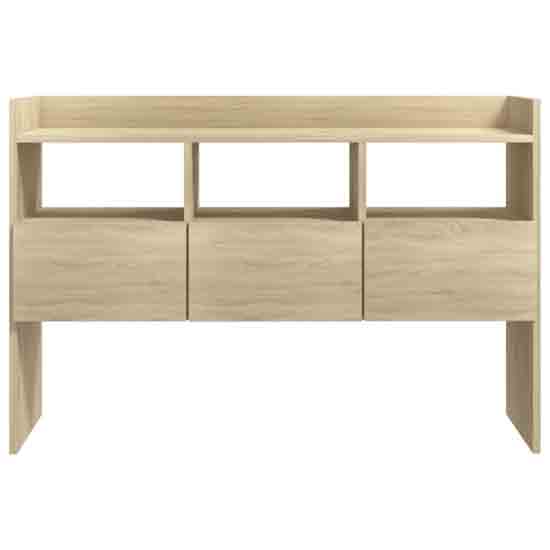 Afton Wooden Console Table With 3 Drawers In Sonoma Oak