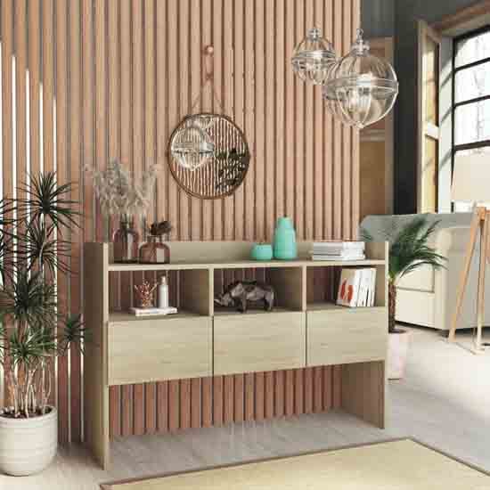 Read more about Afton wooden sideboard with 3 drawers in sonoma oak