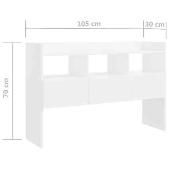 Afton Wooden Console Table With 3 Drawers In White