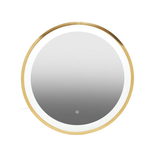 Product photograph of Agadir Round Illuminated Bathroom Mirror In Gold Frame from Furniture in Fashion