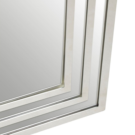 Agadir Rectangular Illuminated Bathroom Mirror In Silver Frame Furniture in Fashion