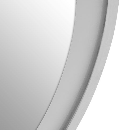 Agadir Round Illuminated Bathroom Mirror In Silver Frame