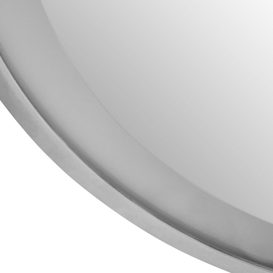 Agadir Round Illuminated Bathroom Mirror In Silver Frame