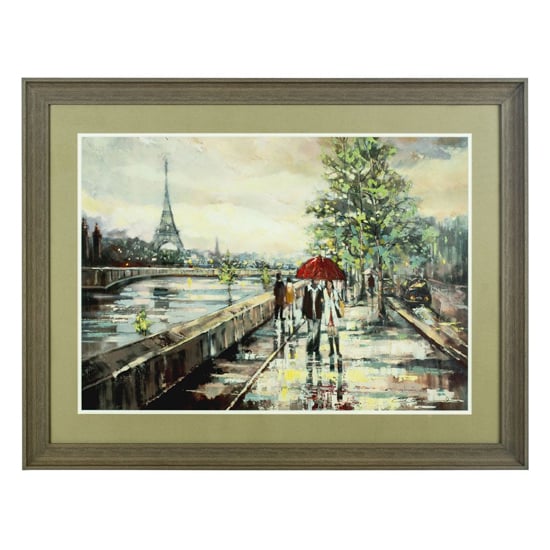 Product photograph of Agatiyo Framed Paris Wall Art In Multi Coloured from Furniture in Fashion